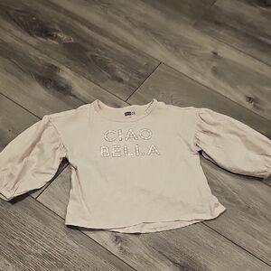 Crazy 8 Cream Long Sleeve Tee